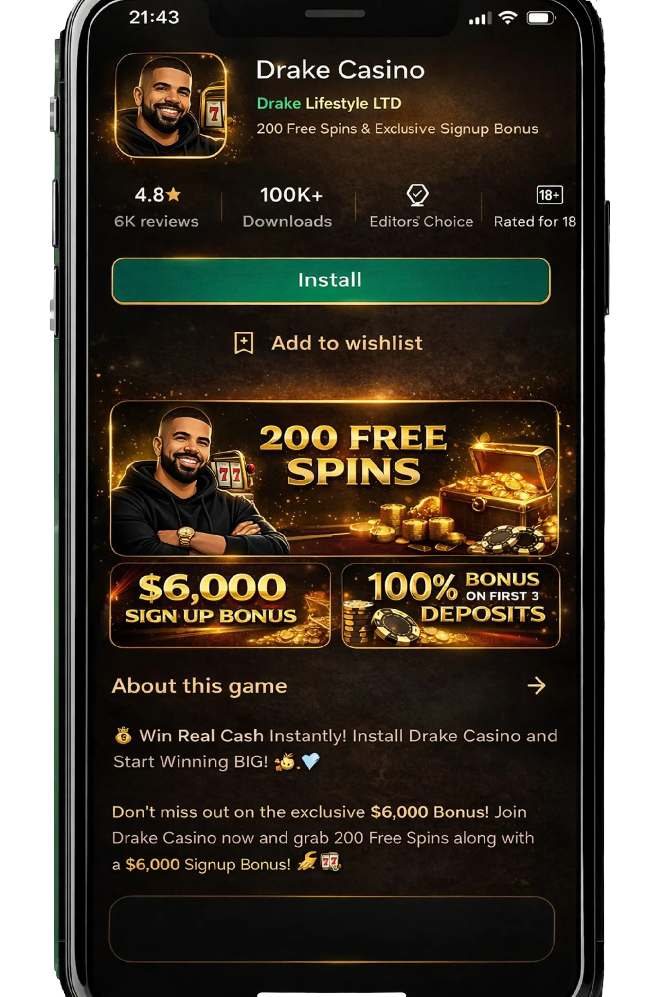 Mobile Drake Casino App for Android and iOS